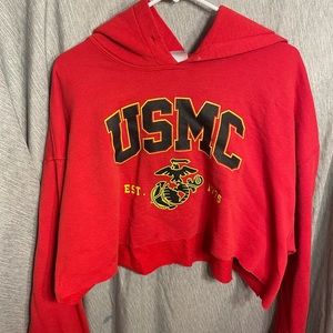 USMC crop hoodie